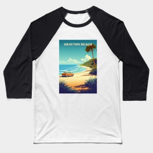 Grayton Beach Florida | Retro Travel Style Baseball T-Shirt